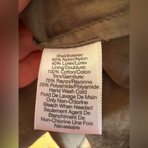 KIMCHI BLUE UO 7 Washable Skater Skirt US 10 Silver Green Lurex LACE Velvet NEW - Picture 7 of 12